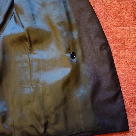 80's Gianni Versace Double breasted Wool Suit Jacket Medusa Buttons Size 44R - Picture 8 of 13